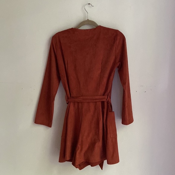 Zara Pink Suede Romper - Picture 5 of 5